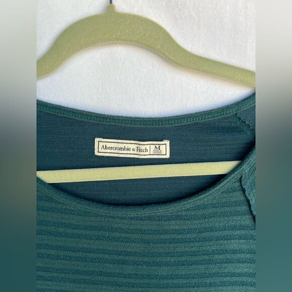 Abercrombie and Fitch Fall Dress with Bell Sleeves Blue Green size M - Picture 3 of 5